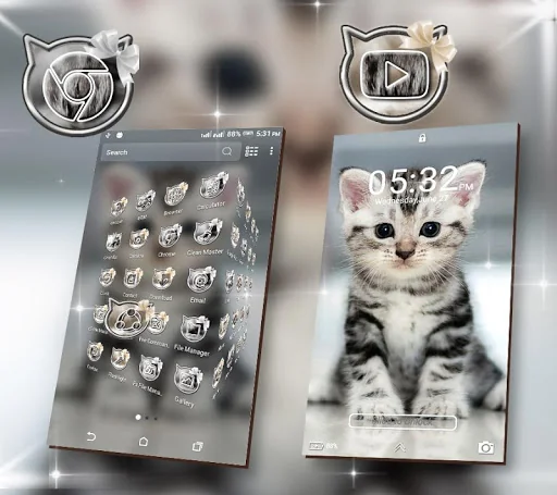 Cute Cat Launcher Theme screenshot 3