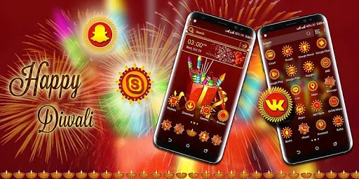 Diwali Crackers Launcher Theme