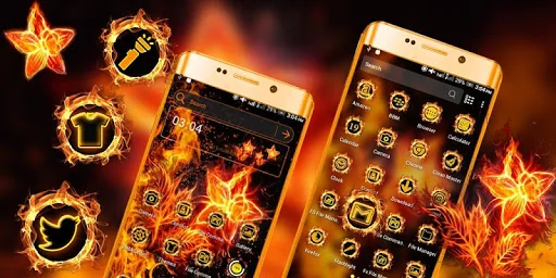 Fire Flower Launcher Theme screenshot 1