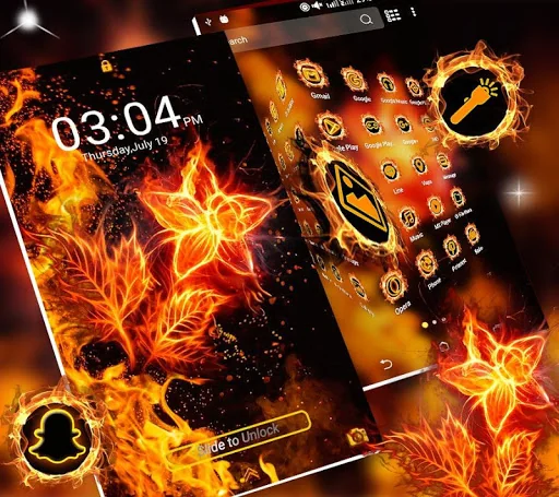 Fire Flower Launcher Theme screenshot 4