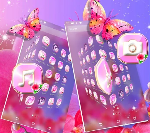 Flower Butterfly LauncherTheme