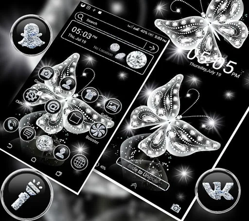 Glassy Butterfly LauncherTheme