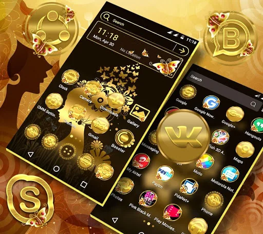Gold Butterfly Girl Theme