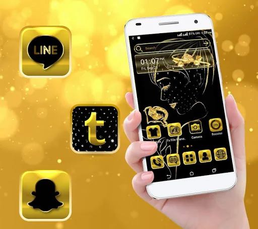 Golden Girl Launcher Theme