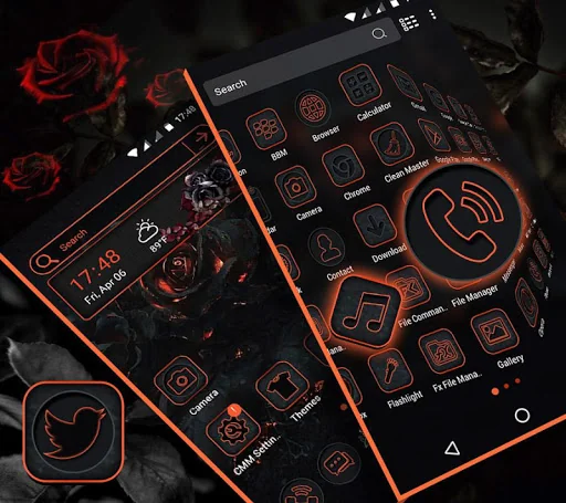 Gothic Rose Launcher Theme screenshot 1