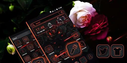 Gothic Rose Launcher Theme screenshot 2