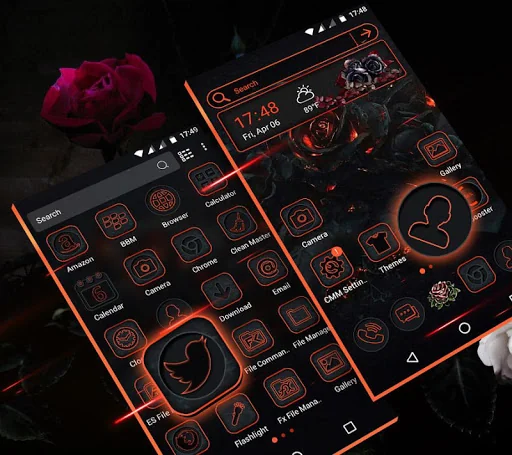 Gothic Rose Launcher Theme screenshot 3