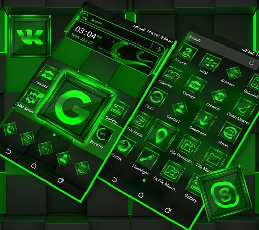 Green Light Launcher Theme screenshot 2
