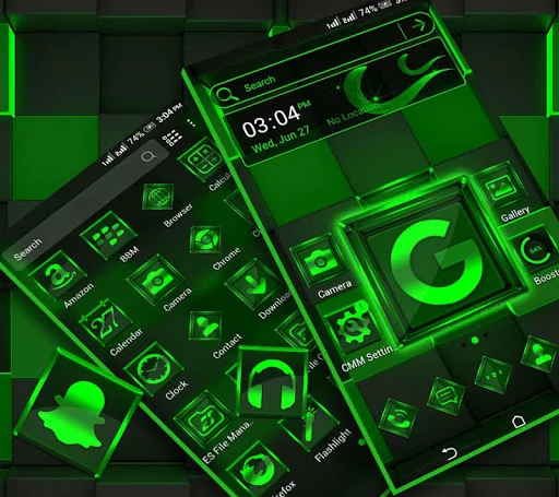 Green Light Launcher Theme screenshot 3