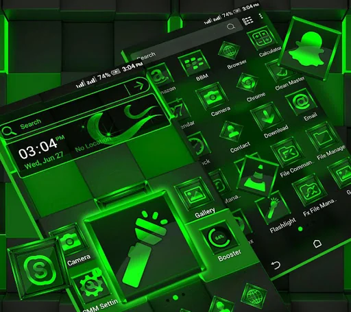 Green Light Launcher Theme screenshot 4