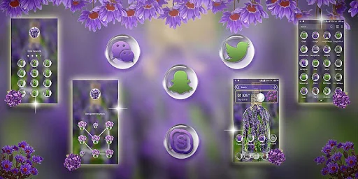 Lavender Launcher Theme screenshot 2