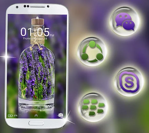 Lavender Launcher Theme screenshot 4