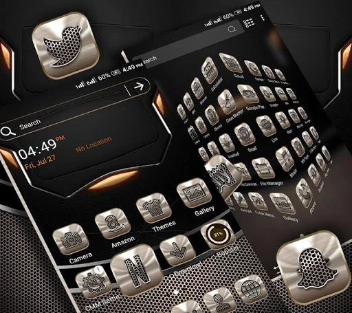 Metalic Launcher Theme screenshot 4