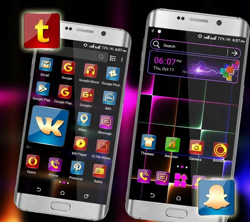 Neon Light Launcher Theme screenshot 3