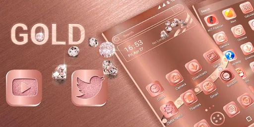 Rose Gold Launcher Theme