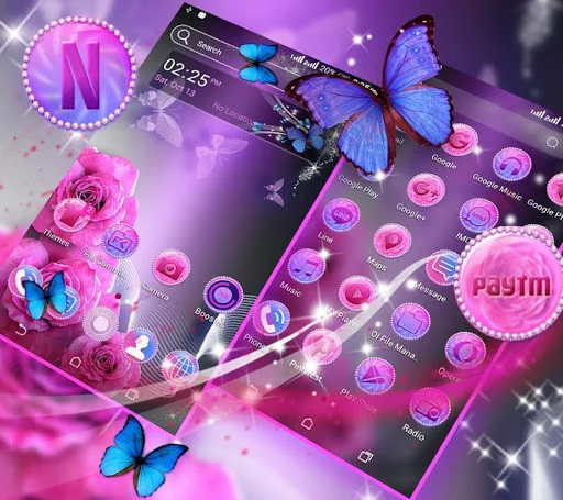Pink Rose Launcher Theme screenshot 1