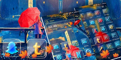 Rainy Launcher Theme screenshot 2