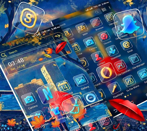 Rainy Launcher Theme screenshot 4