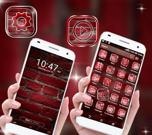 Red Brick Launcher Theme screenshot 4