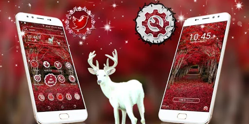 Red Leaves Launcher Theme screenshot 2