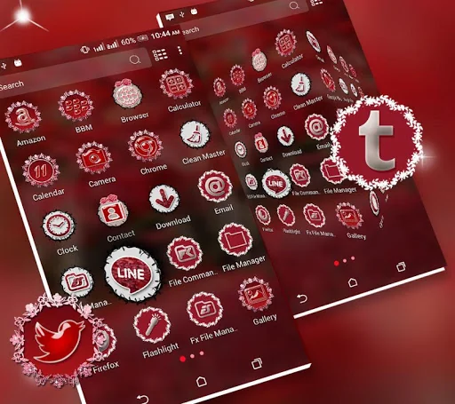 Red Leaves Launcher Theme screenshot 4