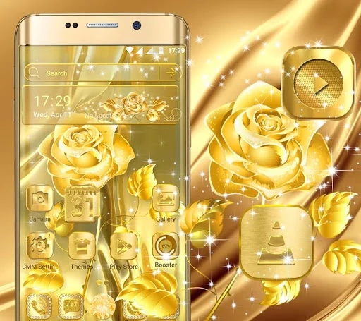 Golden Rose Launcher Theme screenshot 1