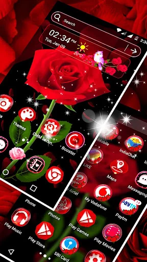 Rose Launcher Theme screenshot 2