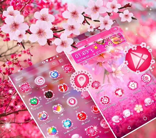 Sakura Launcher Theme screenshot 3