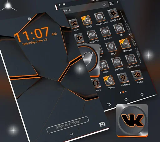 Simple Black Launcher Theme screenshot 1