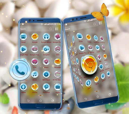 White Stone Launcher Theme screenshot 3