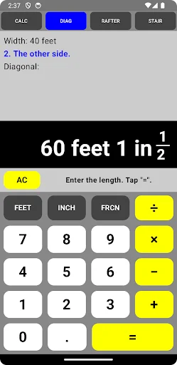 Construction Calculator (feet) screenshot 4