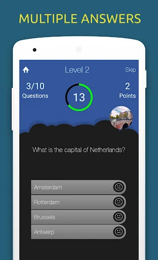 World Capitals Quiz Test Game