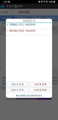 사업 수입지출 손익 관리 screenshot 2