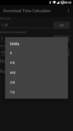 Download Time Calculator screenshot 3