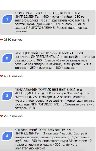 Легкие рецепты выпечки