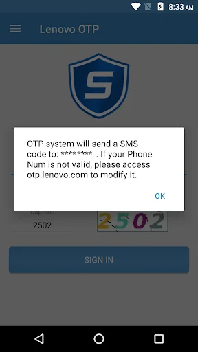 Lenovo OTP screenshot 3