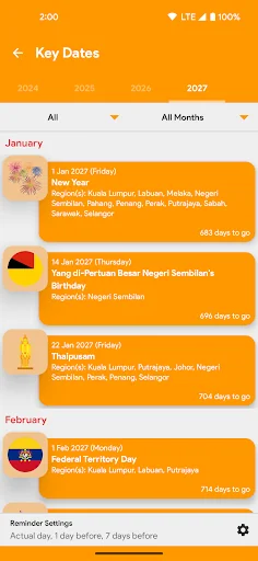 Malaysia Calendar - Calendar2U screenshot 4