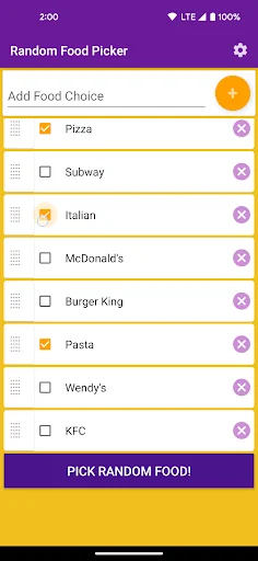 Random Food Picker