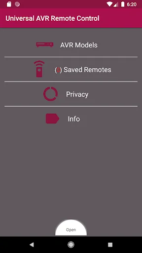 Universal AVR Remote Control screenshot 1