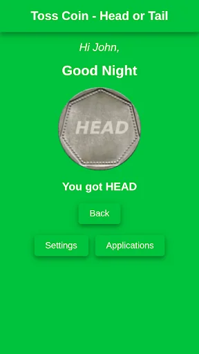 Toss Coin - Head or Tail