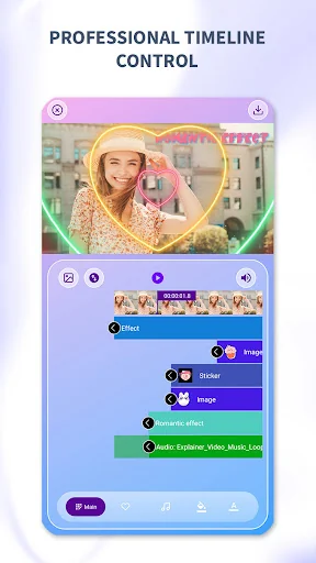 Romantic effects, Video maker screenshot 1