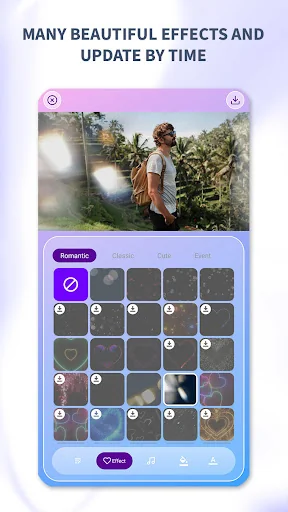 Romantic effects, Video maker screenshot 2