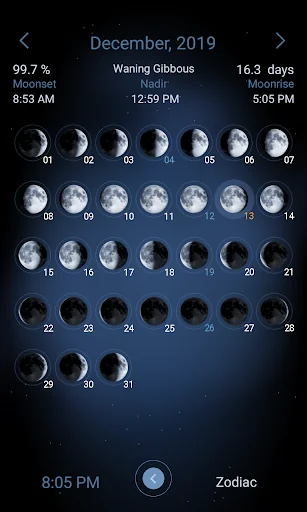 Deluxe Moon - Moon Calendar, P screenshot 2