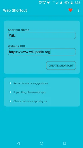 Website Shortcut -URL Shortcut screenshot 3
