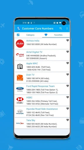 Customer Care Numbers India screenshot 3