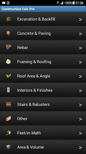 Construction Calc Pro screenshot 1