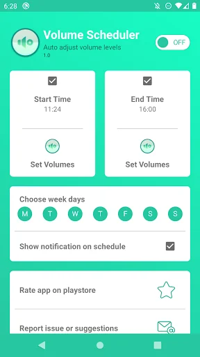 Volume Scheduler - silent mode
