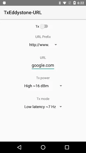 Eddystone URL Broadcaster