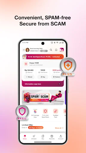 bima+ -Buy Pulsa/Package- Tri screenshot 1