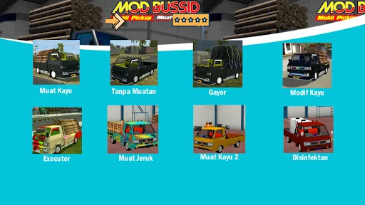 Mod Bussid Pickup Muatan Kayu